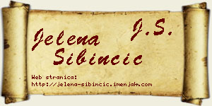 Jelena Sibinčić vizit kartica